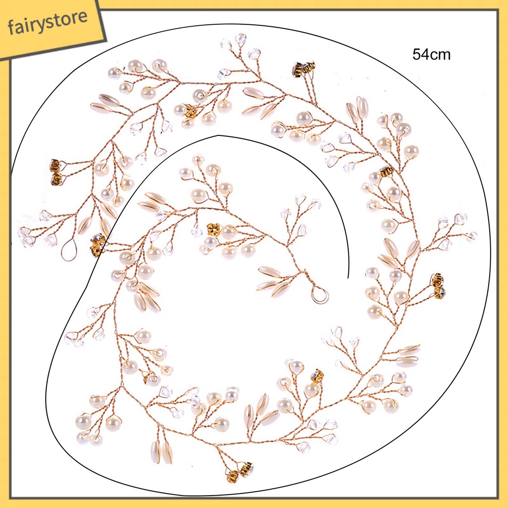 Tóc Giả Đính Ngọc Trai Lấp Lánh Đa Năng Thanh Lịch Cho Cô Dâu