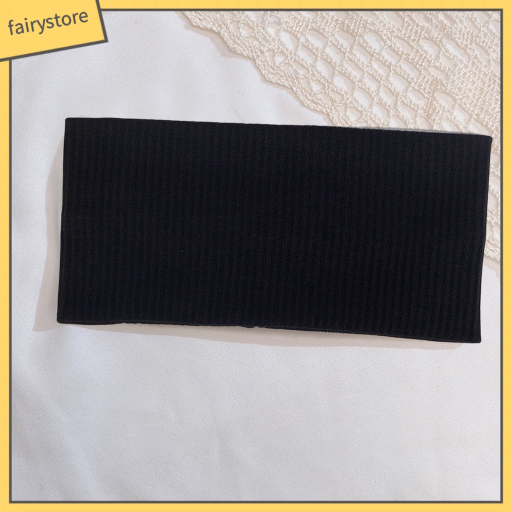 Băng Đô Thể Thao Unisex Bản Rộng Co Giãn Thấm Hút Mồ Hôi Màu Sắc Trơn