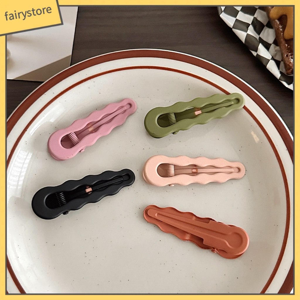 Set 2 Kẹp Tóc Màu Trơn Co Giãn Chống Trượt Trọng Lượng Nhẹ Dành Cho Nữ