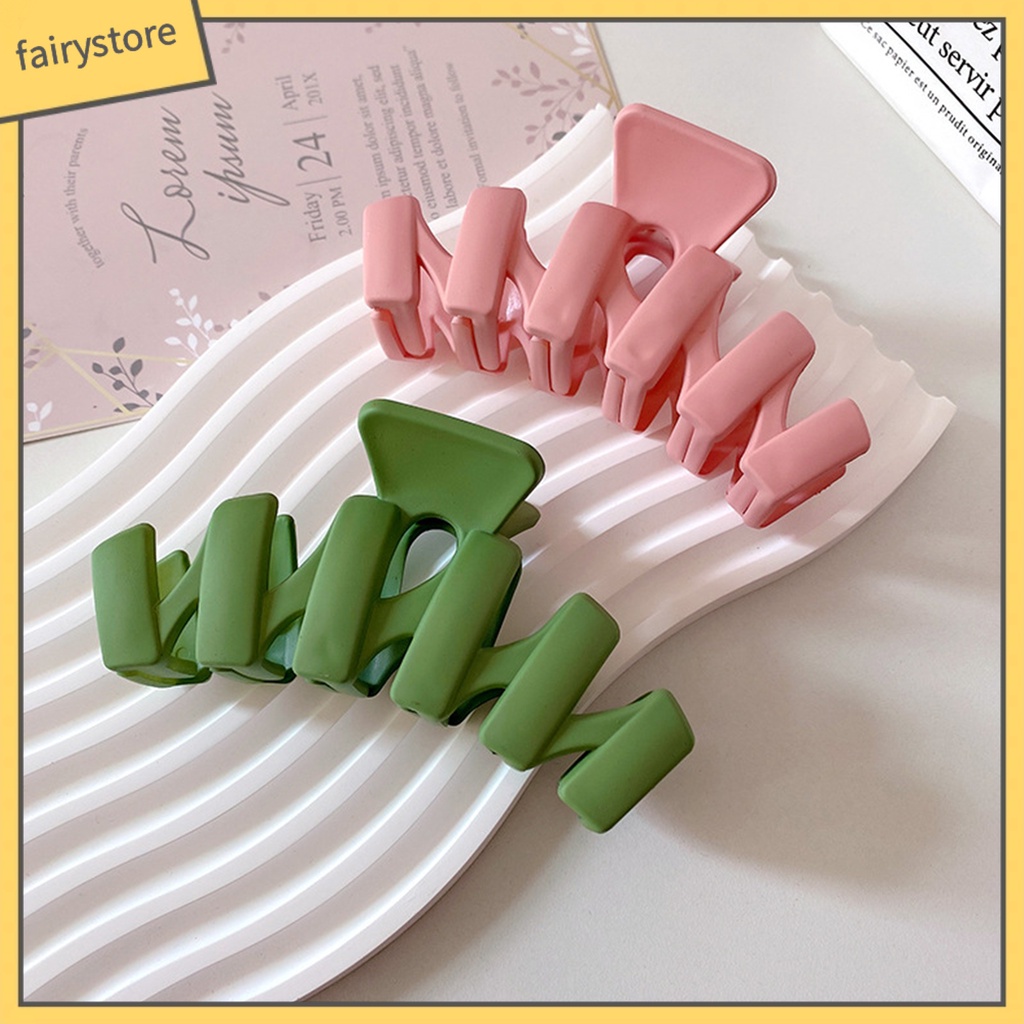 Kẹp Tóc Cá Mập Màu Trơn Bằng Nhựa Resin Thân Thiện Với Môi Trường Kích Thước Lớn [FRO]