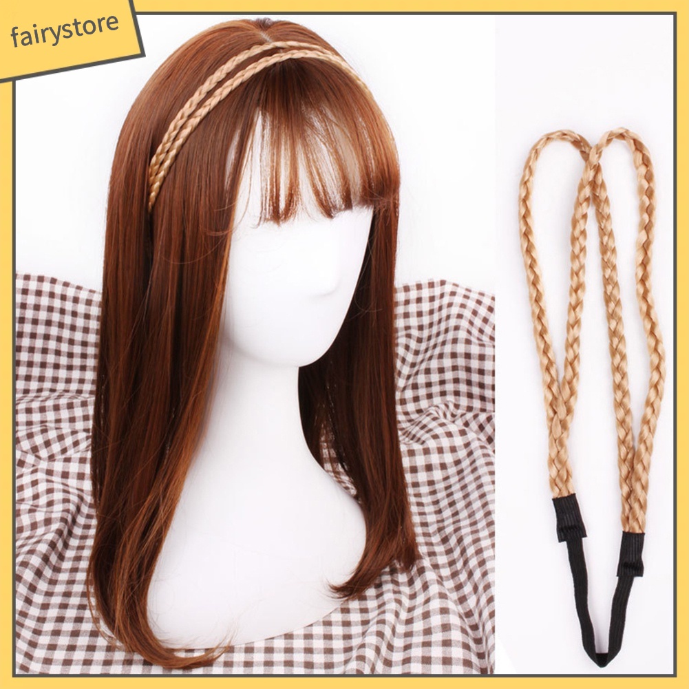 Băng Đô Bện Dây Co Giãn 2 Lớp Thời Trang Cho Nữ