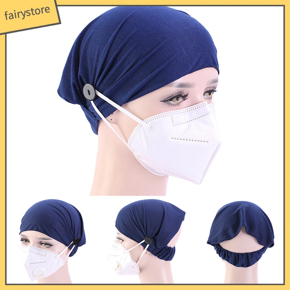 Set 2 Băng Đô Cài Tóc Chống Trượt Màu Sắc Trơn Dành Cho Y Tá Bác Sĩ Kerchief