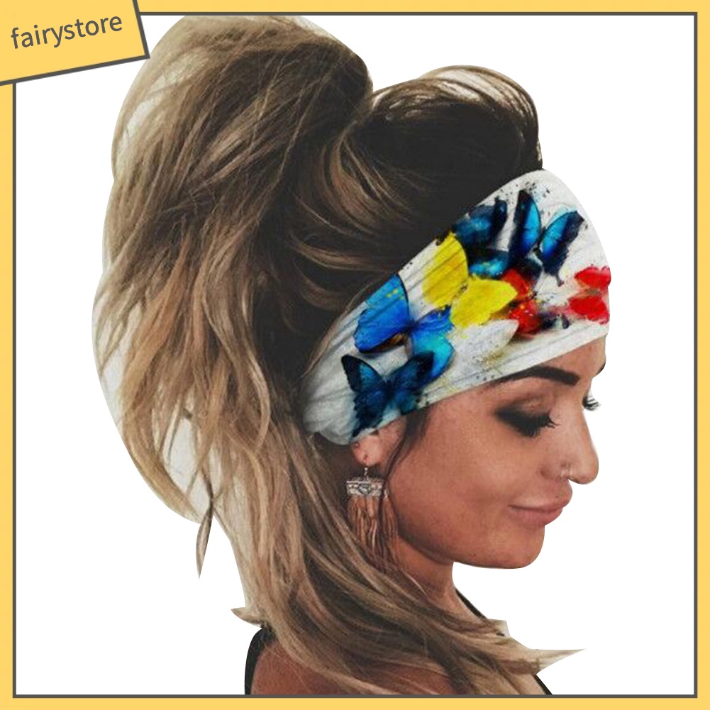 Băng Đô Thể Thao Bản Rộng Co Giãn Thoáng Khí Thấm Hút Mồ Hôi Nhiều Màu