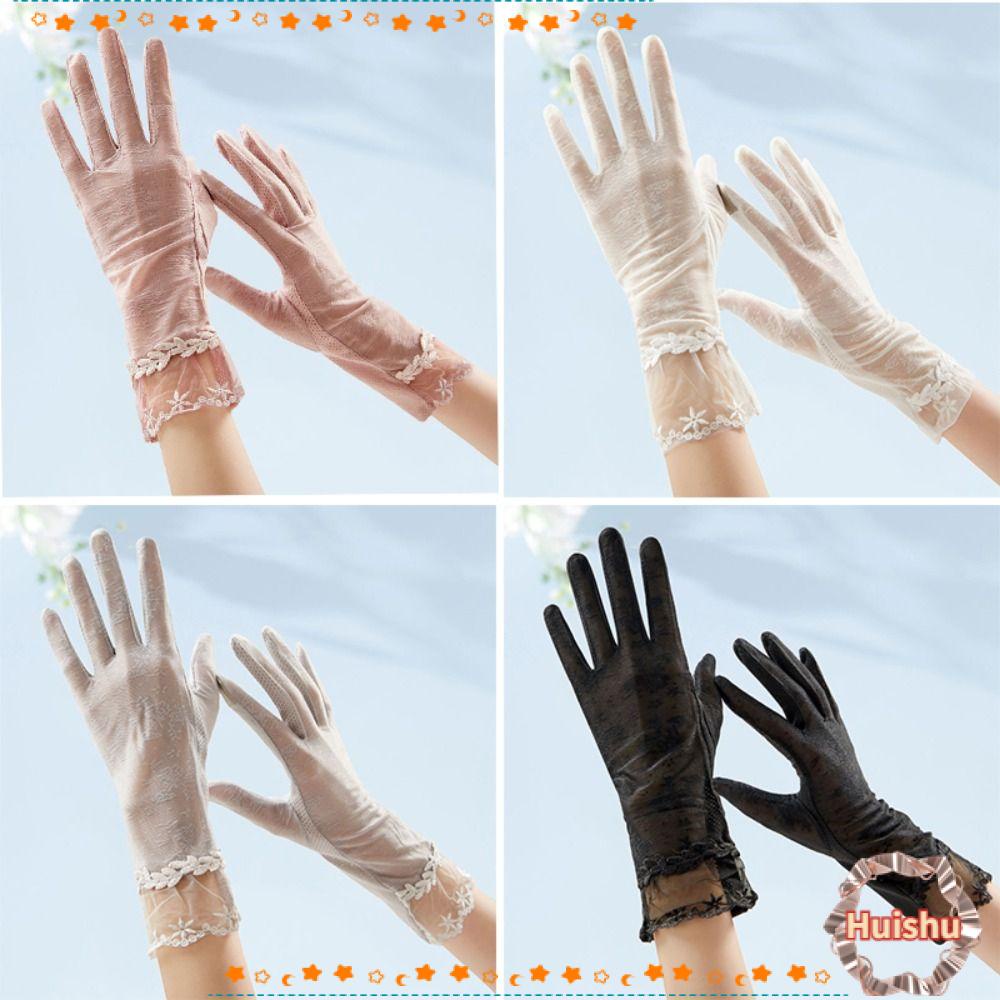 Găng Tay Lái Xe Phối Ren Chống Trượt / Tia UV