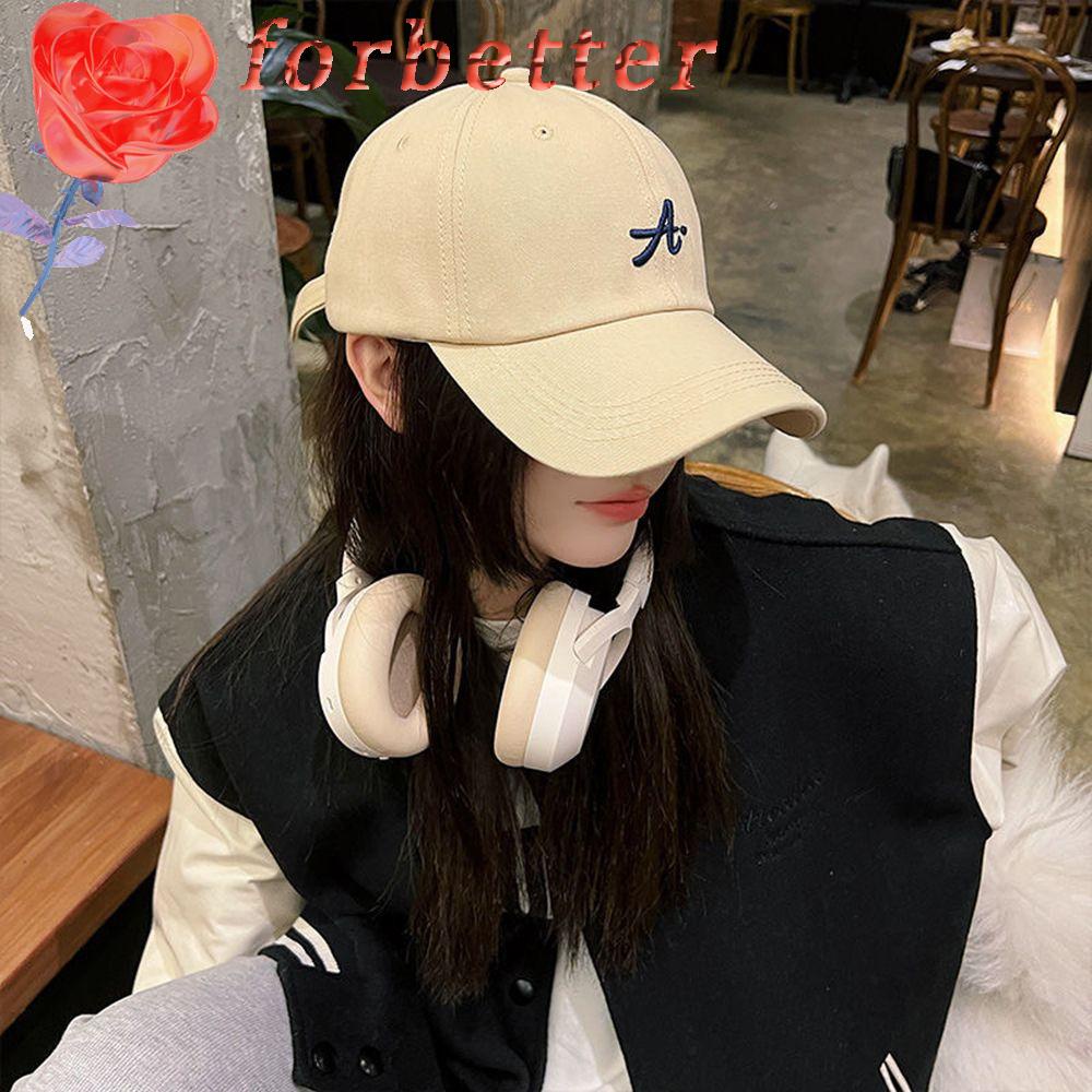 Mũ Lưỡi Trai Thêu Chữ A Đơn Giản Phong Cách Hàn Quốc Cho Nam Nữ