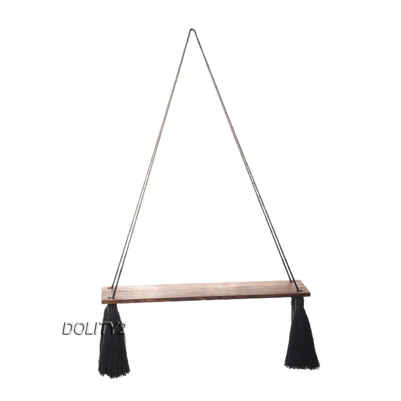 [Dolity2] Kệ Gỗ Dệt Treo Tường Trang Trí Phòng Ngủ Phong Cách Boho