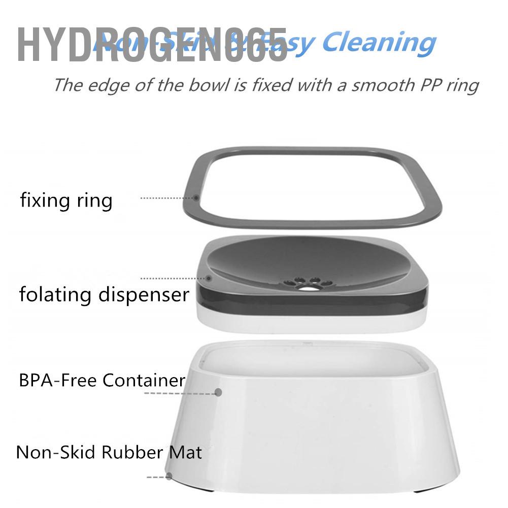 Hydrogen065 Bát nước cho thú cưng - tự động chống tràn chó nổi chở trên xe Nước chậm