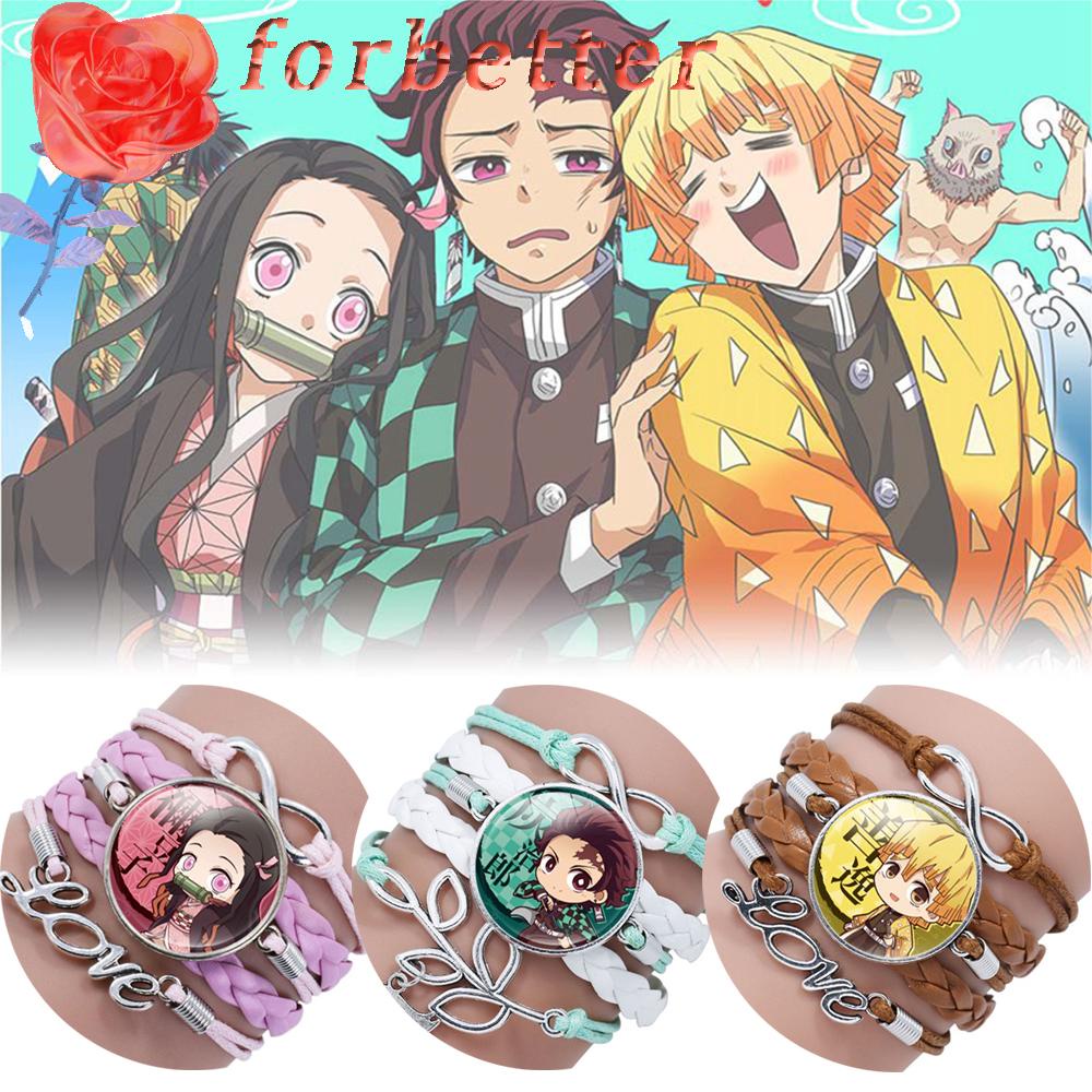 Vòng Tay Da PU Hóa Trang Nhân Vật Kamado Tanjirou Anime Demon Slayer