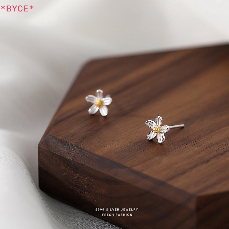 1 Đôi Bông Tai Mạ Bạc Hình Hoa Phong Cách Hàn Quốc Dành Cho Nữ Mới