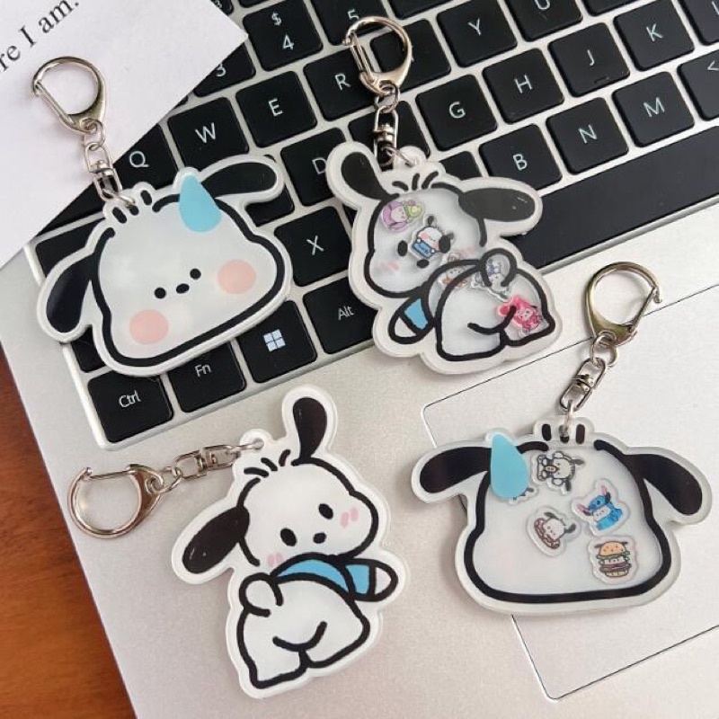 Ohaya pochacco Móc Khóa Acrylic Mặt Dây Hình Tai Nghe Lắc sinh động