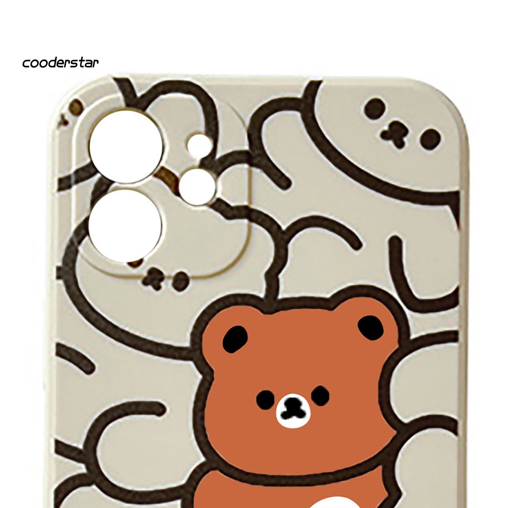 Ốp Điện Thoại Họa Tiết Gấu Và Vịt Thân Thiện Với Môi Trường Cho iPhone 13 / 13 Pro / 13 Pro Max / 12 / 12 Pro / 12 Pro Max