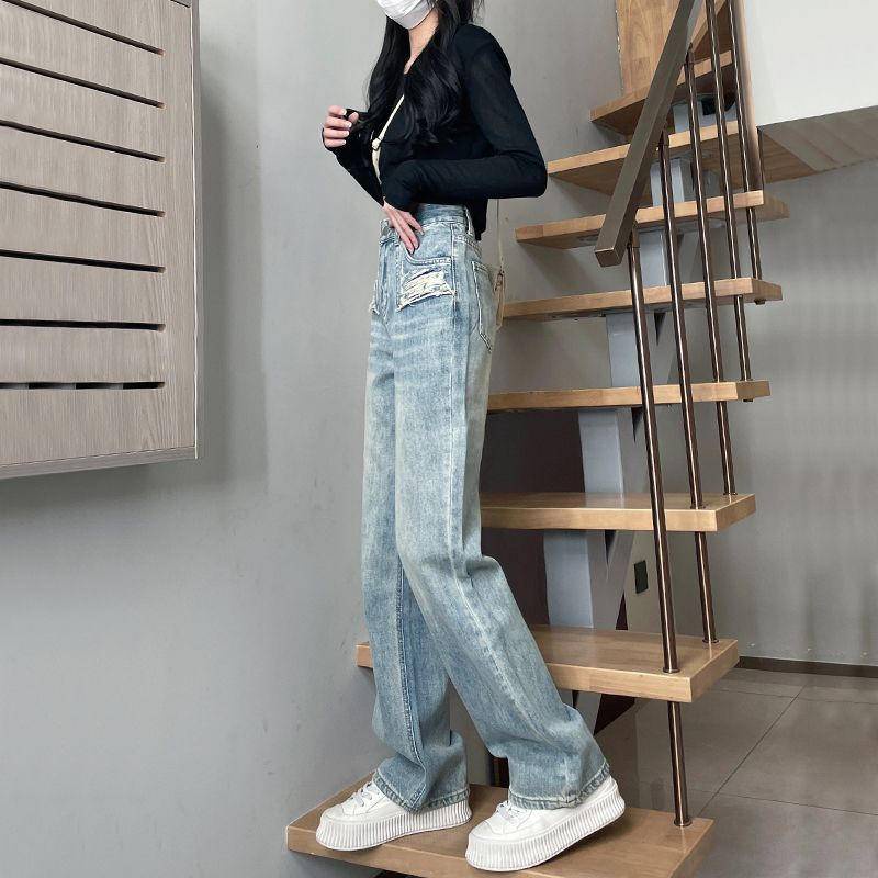 Quần Jean Ống Rộng Lưng Cao Dễ Phối Đồ