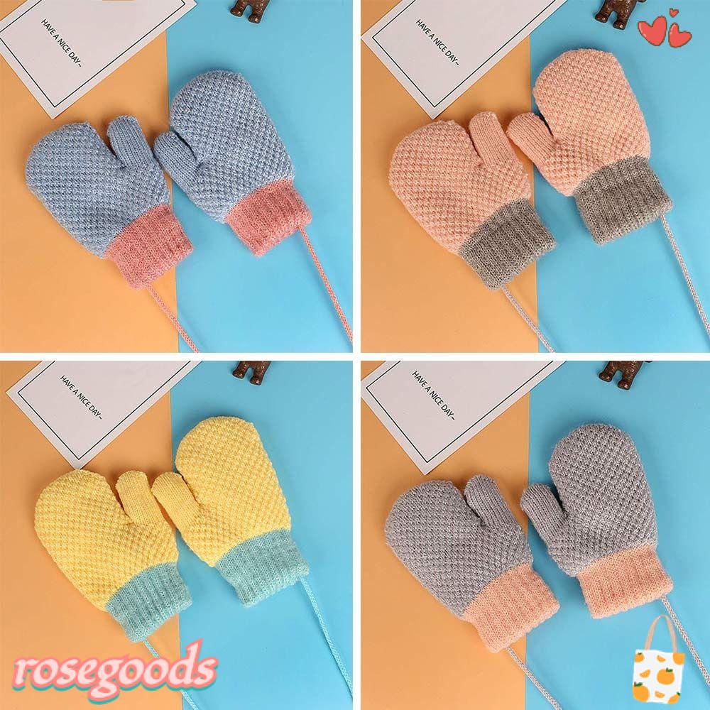 Găng Tay Lông Nhung Dày Mềm Mại Giữ Ấm Cho Bé 2-6 Tuổi