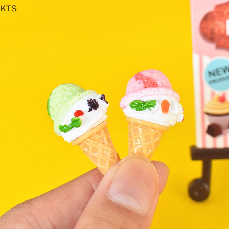 Bộ 5 Ly Kem Mini Tỉ Lệ 1: 12 Dùng Để Trang Trí Nhà Búp Bê