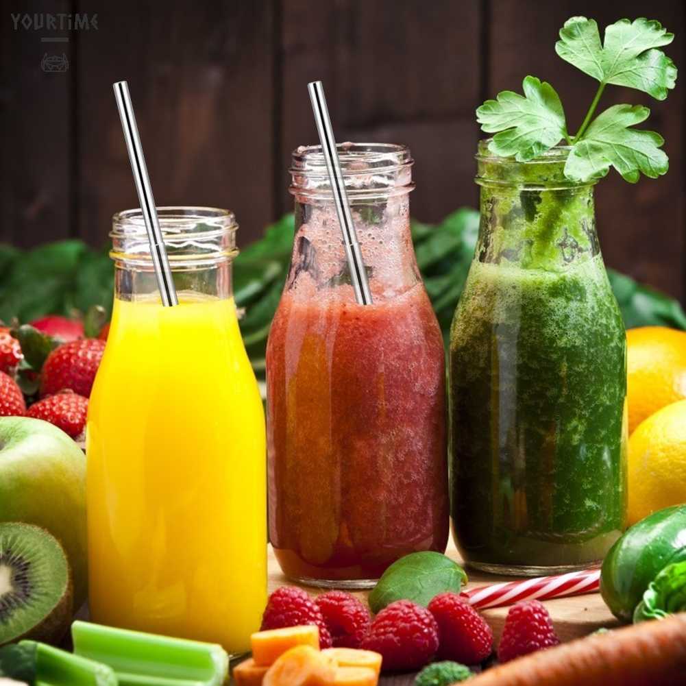 Bộ 3 Ống Hút Thép Không Gỉ Có Thể Tái Sử Dụng Kèm Cọ Vệ Sinh