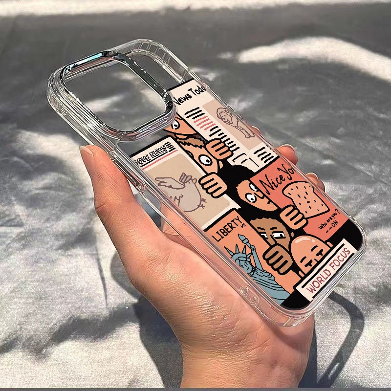 ✅Ốp Điện Thoại Mềm Chống Sốc Kiểu Dáng Đơn Giản 7DJN Cho Iphone 117Max14Pro 12Plus 138