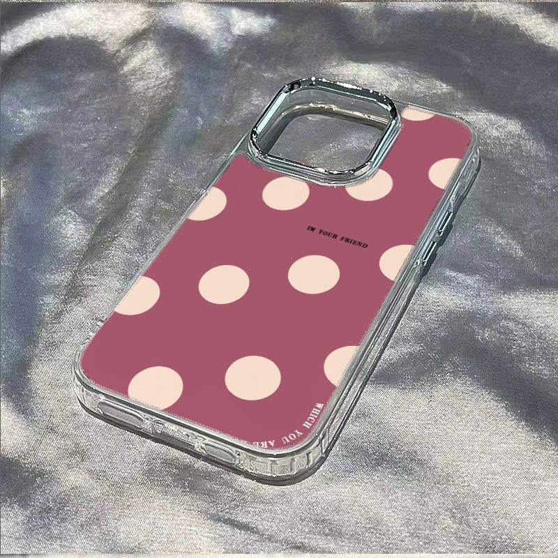 ✅Ốp Điện Thoại Mềm Chống Sốc Họa Tiết Chấm Bi Cho iPhone1214pro8 11plus 7max 13 2LCL