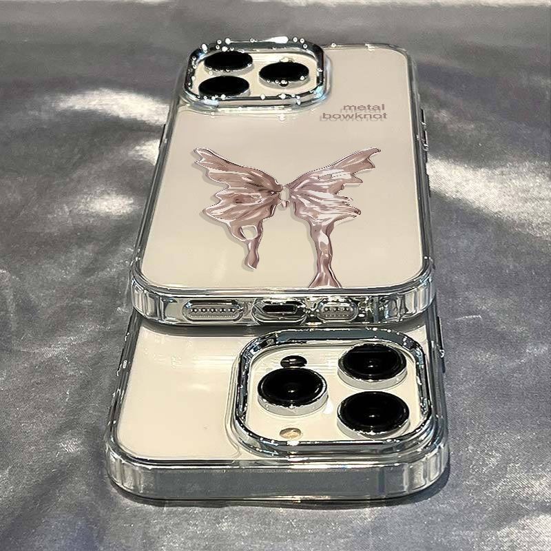 ✅Ốp Điện Thoại Mềm Họa Tiết Bướm Kim Loại Chống Sốc / 7 Apple iPhone12plus 8ins 13 14pro11max H5VI
