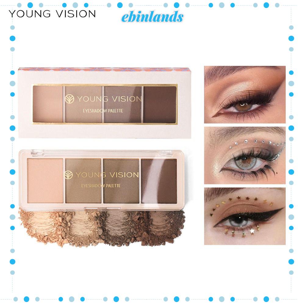 Bảng Phấn Mắt Bốn Màu Lì Lâu Trôi Màu Lên Chuẩn EBINLANDS