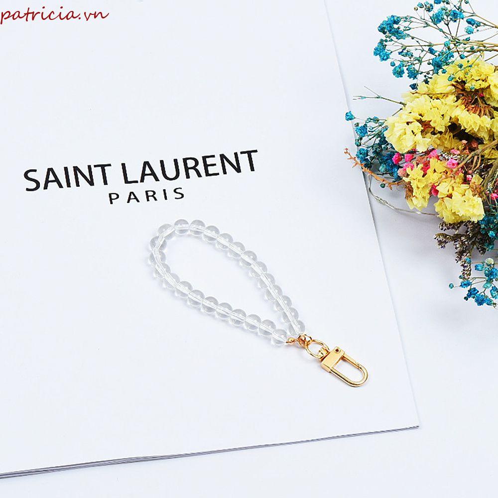 Dây Xỏ Hạt Trang Trí Thẻ Đeo Tay / Chìa Khóa Hình Chú Gấu Bằng Thủy Tinh Ngắn Dễ Thương