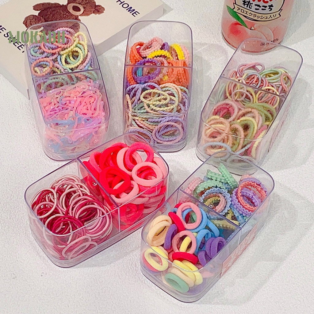 1 Bộ Dây Buộc Tóc Mềm Co Giãn Cao Chống Rơi Nhiều Kiểu Dáng Đơn Giản