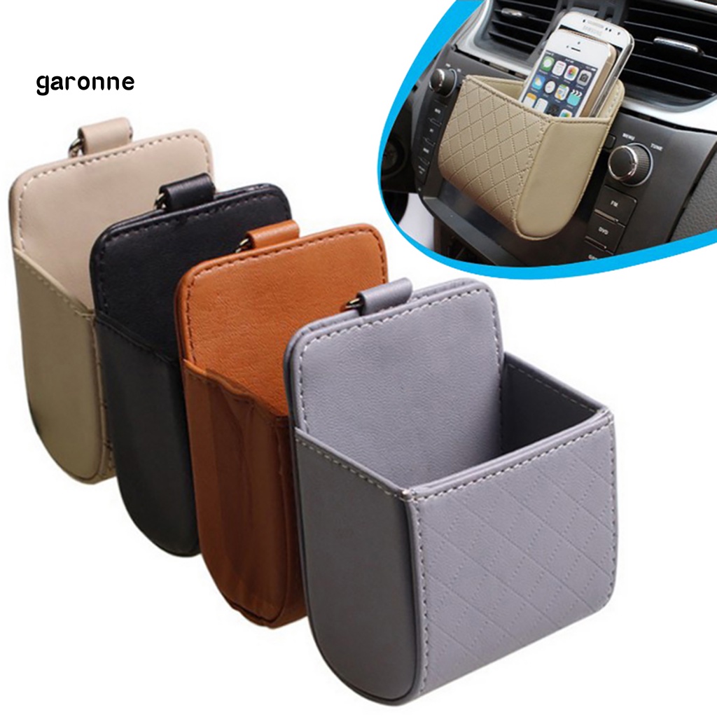 Giỏ Giả Da Đựng Vật Dụng Gắn Khe Điều Hòa Xe Hơi