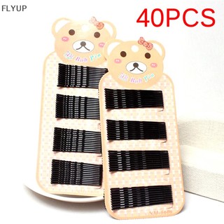 Set 40 kẹp tóc màu đen đơn giản diy cho nữ
