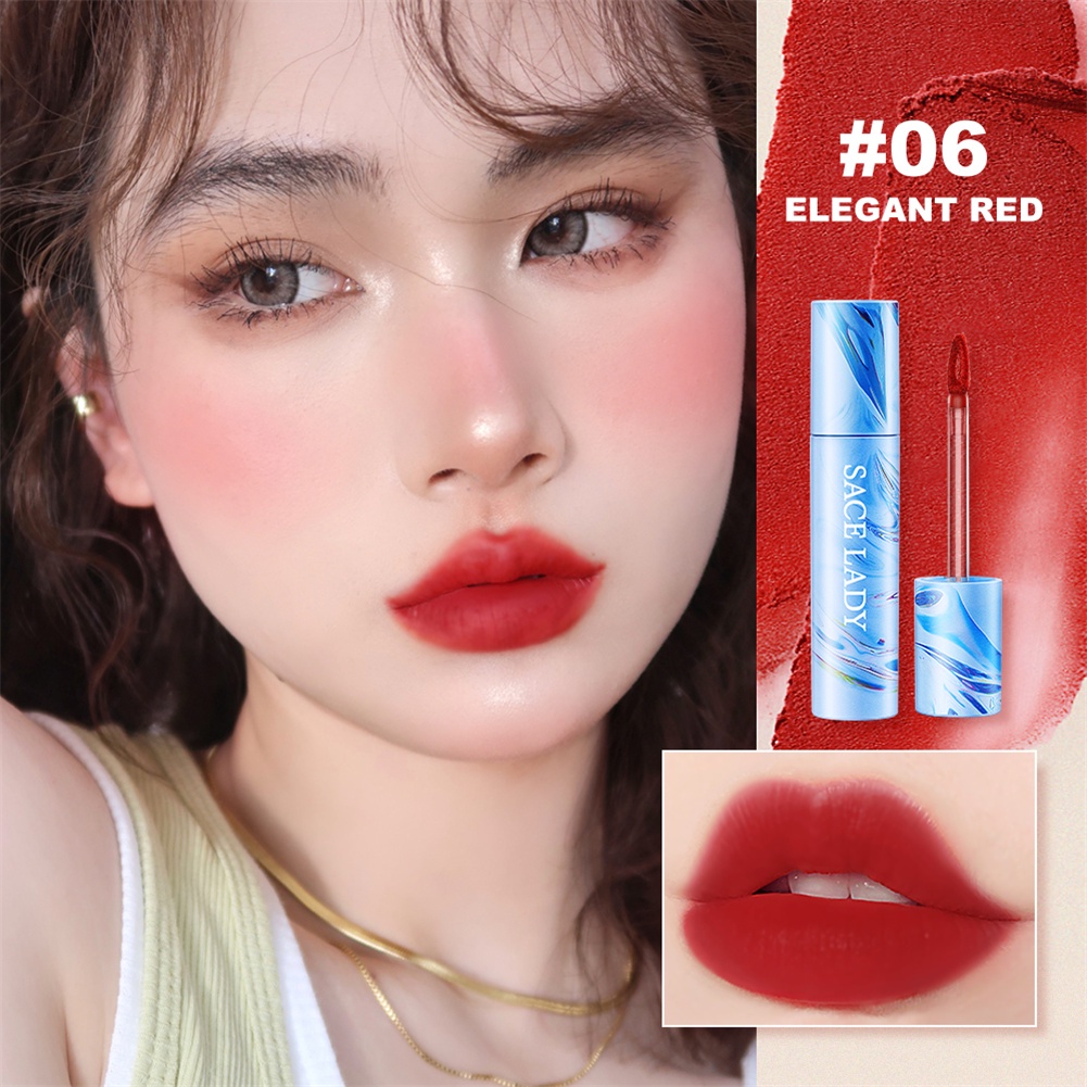 Miss Rose Sace Lady Son Velvet Lâu Trôi 3G Matte Son Môi Sắc Tố Cao Không Thấm Nước Son Kem Nhung Mịn Trang Điểm Môi