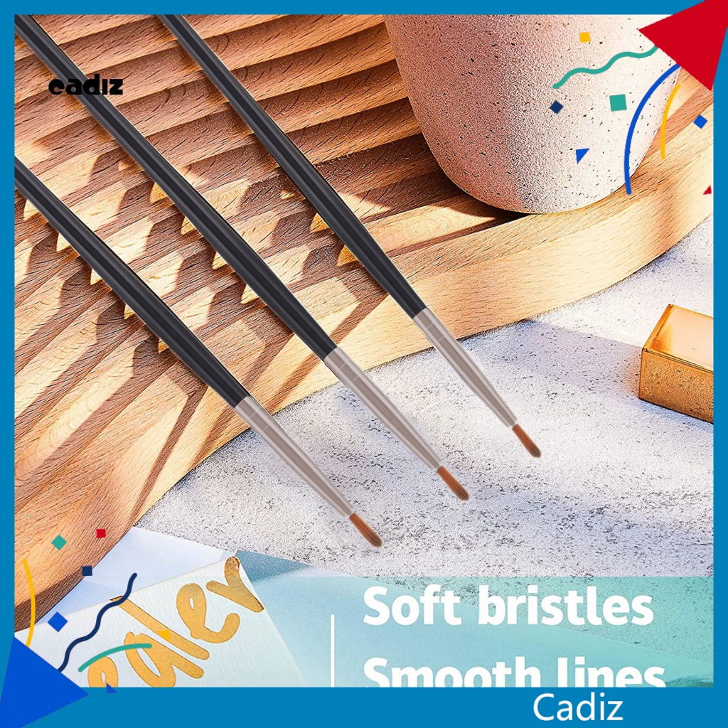 Set 3 Cọ Tô Son Môi Lông Mềm Cán Dài Chuyên Nghiệp