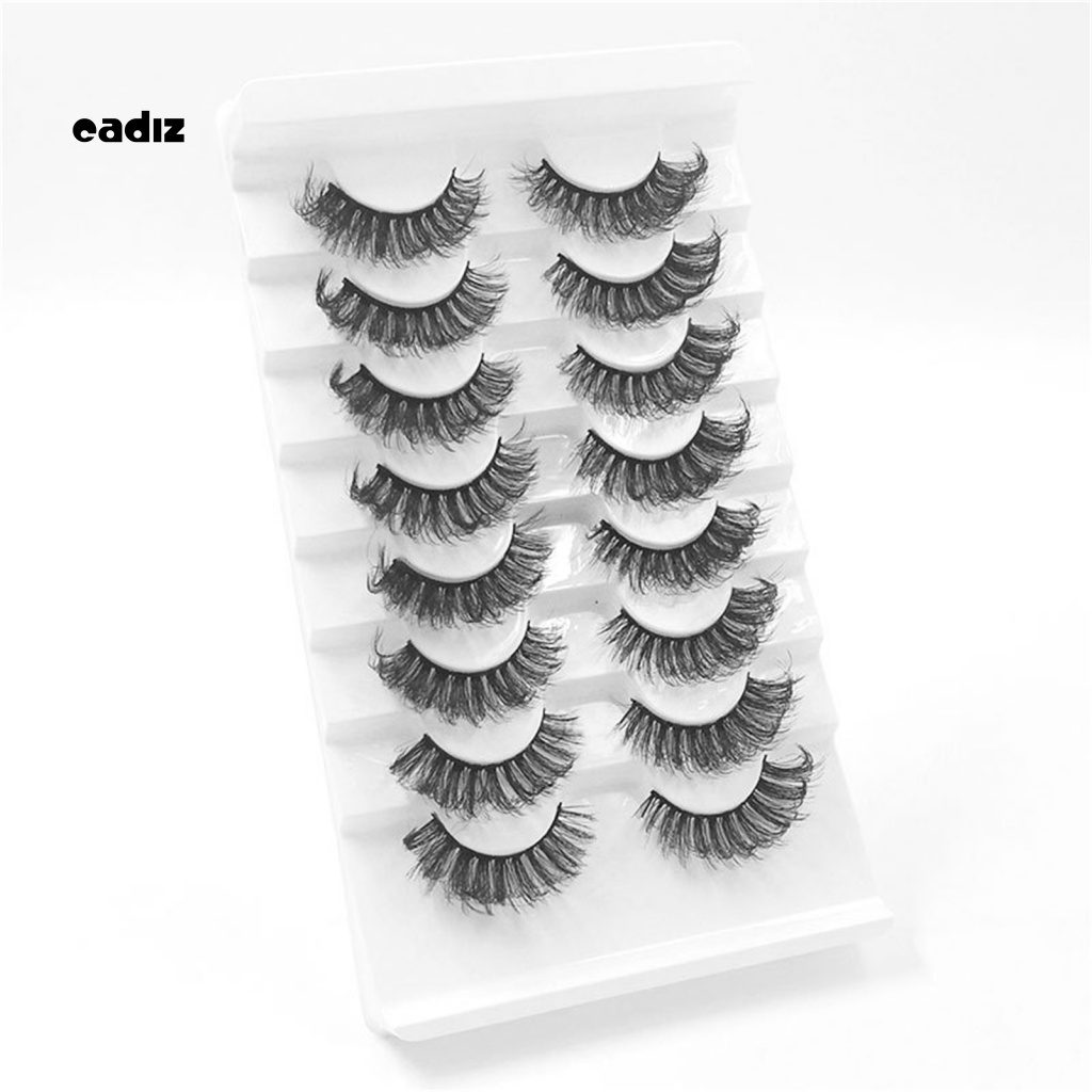 Bộ 8 Cặp Lông Mi Giả 3D Bề Mặt Mịn Handmade Không Để Lại Dấu Vết