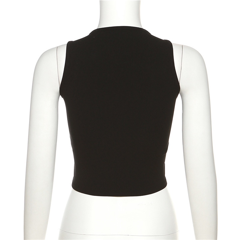 Áo Croptop Sát Nách Cổ Tròn Thiết Kế Khoét Quyến Rũ