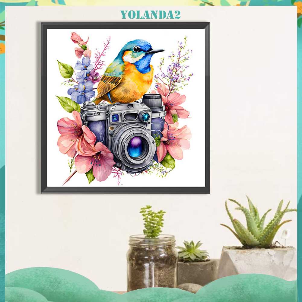 Tranh Đính Đá Kim Cương Toàn Bộ 5D DIY Hình Vẽ Máy Ảnh Động Vật Trang Trí Nhà Cửa