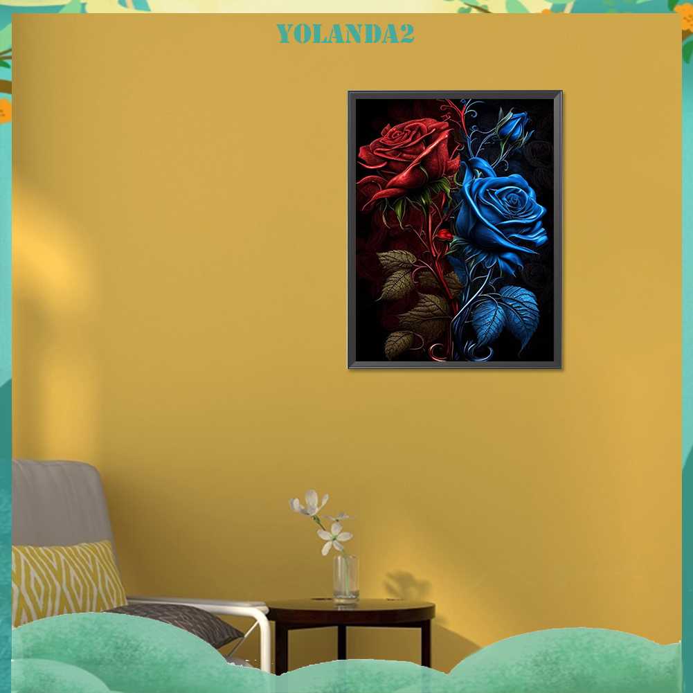 Tranh Đính Đá Kim Cương Toàn Bộ 5D DIY Hình Vẽ Hoa Hồng