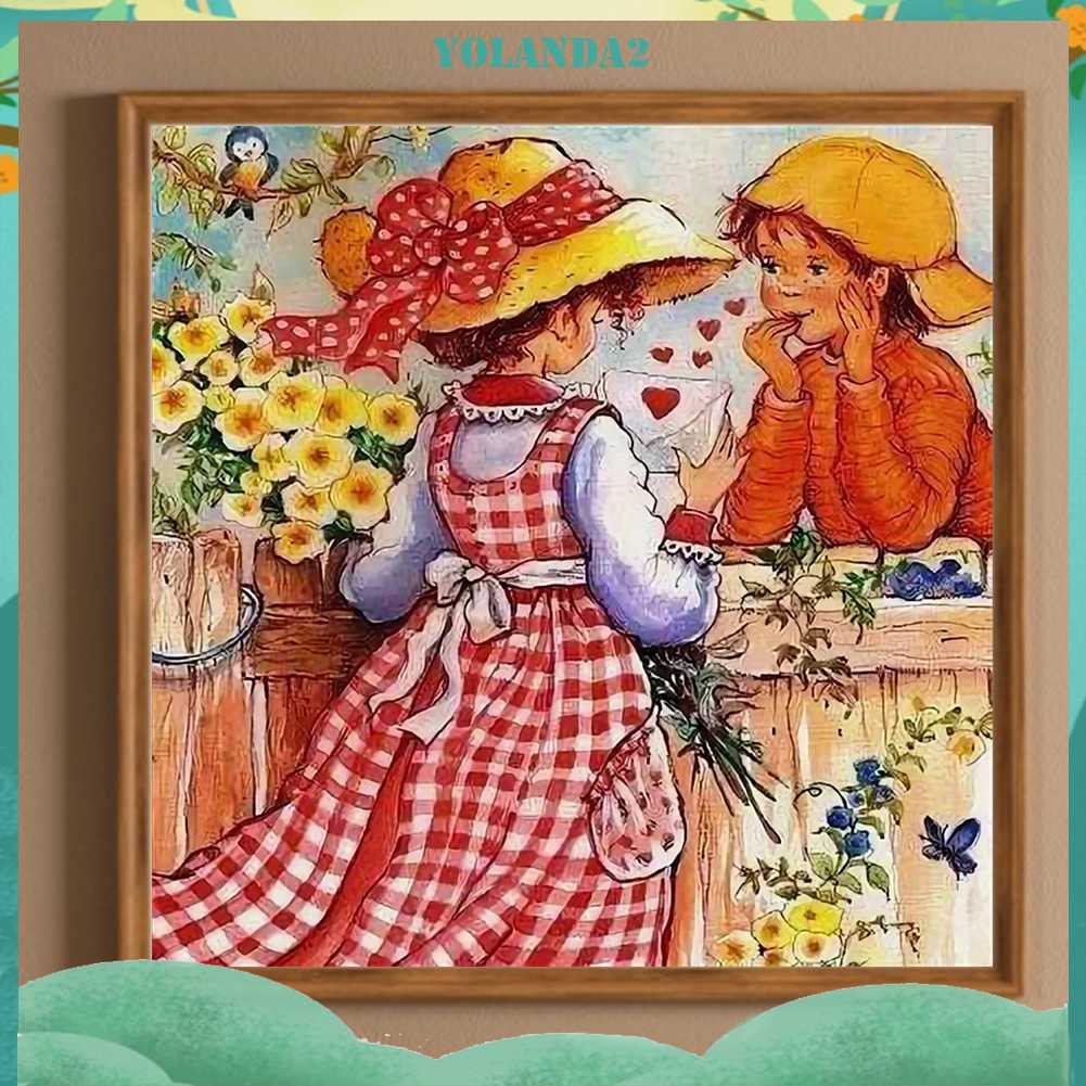 Tranh Đính Đá Kim Cương Toàn Bộ 5D DIY Hình Vẽ Cô Gái Trang Trí Nhà Cửa