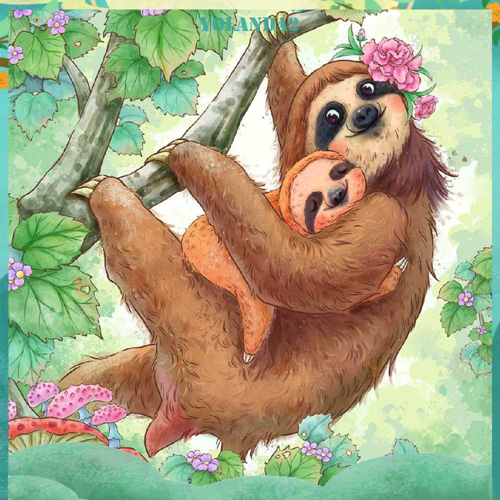 Tranh Đính Đá Kim Cương Toàn Bộ 5D DIY Hình Vẽ Con Lười