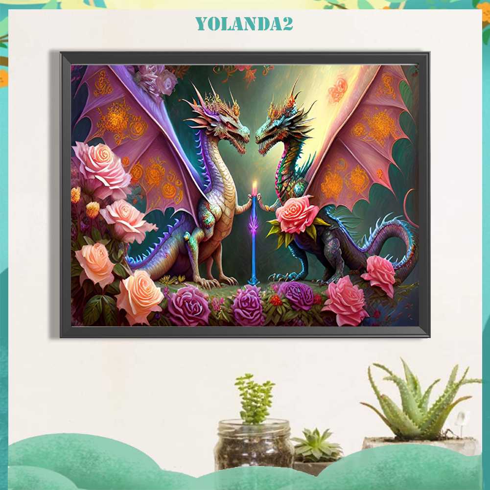 Tranh Đính Đá Kim Cương Toàn Bộ 5D DIY Hình Vẽ Khủng Long