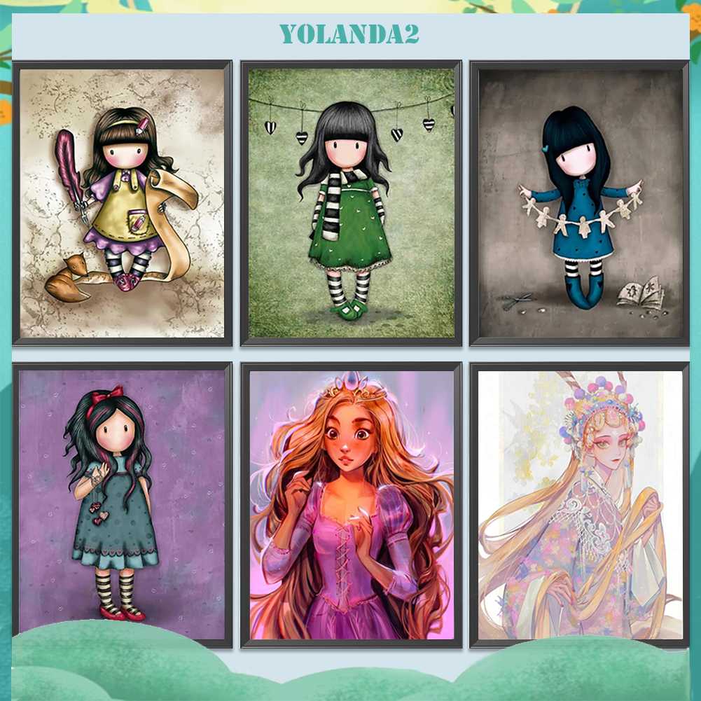 Tranh Đính Đá Kim Cương Toàn Bộ 5D DIY Hình Búp Bê