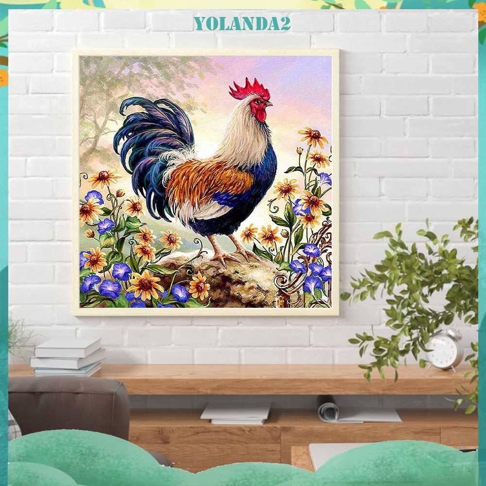 Tranh Đính Đá Kim Cương Toàn Bộ 5D DIY Hình Vẽ Hoa Trang Trí Nhà Cửa