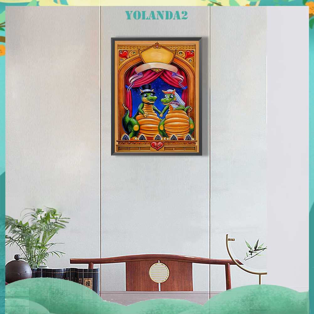 Tranh Đính Đá Kim Cương Toàn Bộ 5D DIY Hình Vẽ Khủng Long