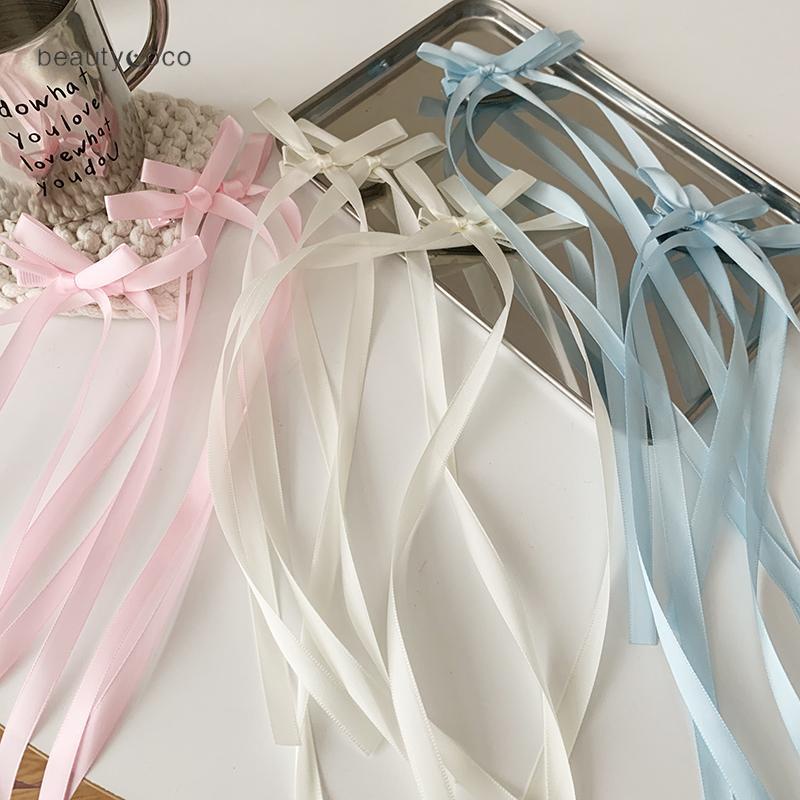 Beautycoco🍊Kẹp Tóc Ruy Băng Thắt Nơ Ruy Băng Hàn Quốc Y2K Phù Hợp Cho Học Sinh Nữ