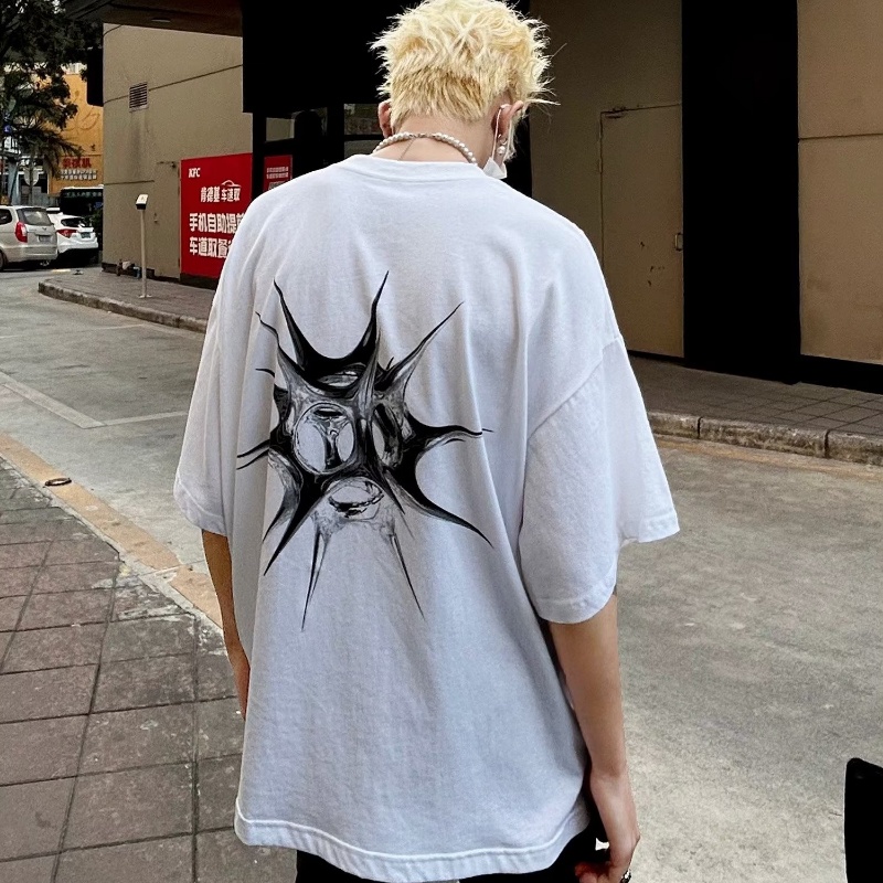 Áo Thun Tay Ngắn Cổ Tròn In Hình Thorn Thời Trang Mùa Hè Cho Nam