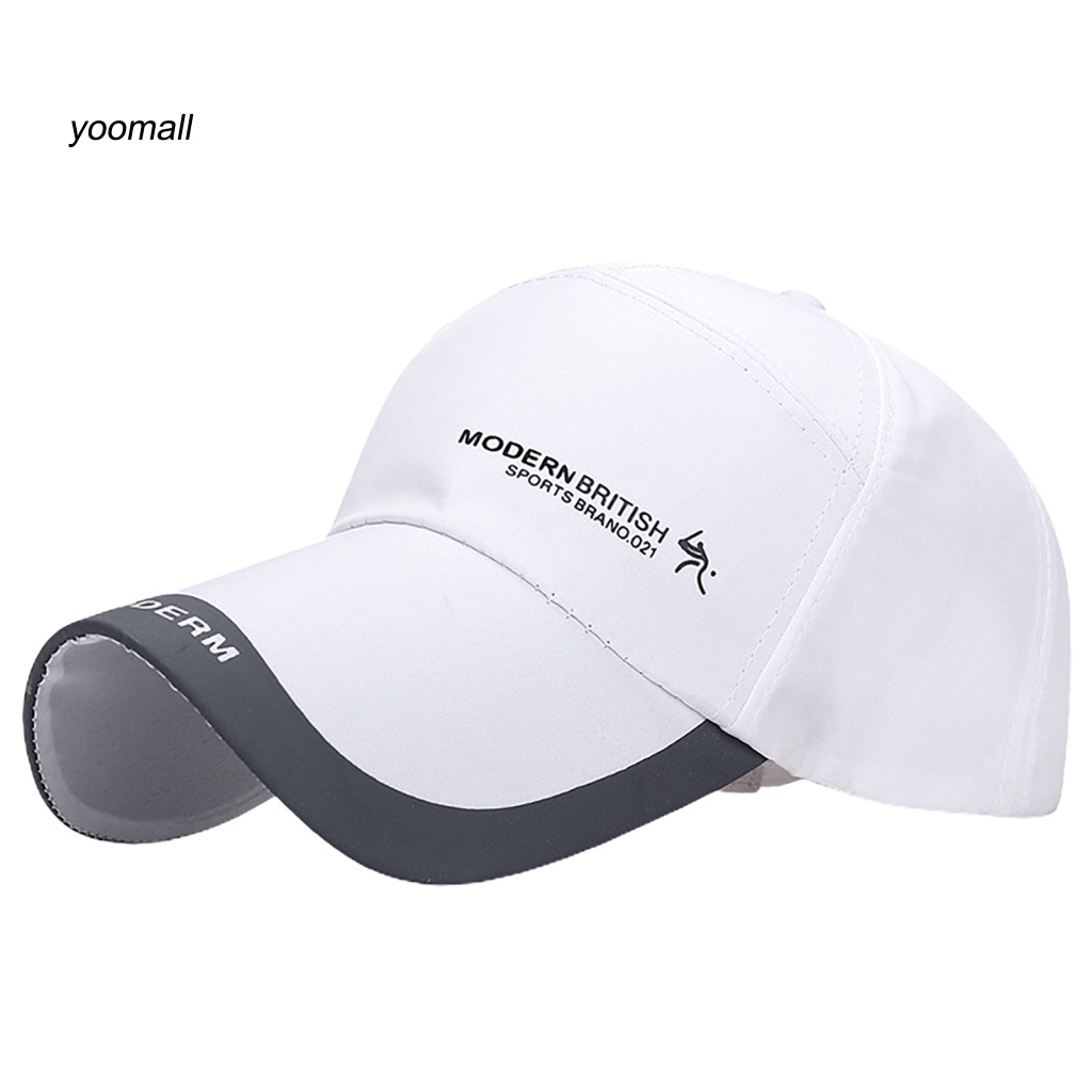 Yo / Mũ Bóng Chày Unisex Bằng Vải Laminated In Chữ Cái Thoải Mái Có Thể Điều Chỉnh Dùng Hàng Ngày