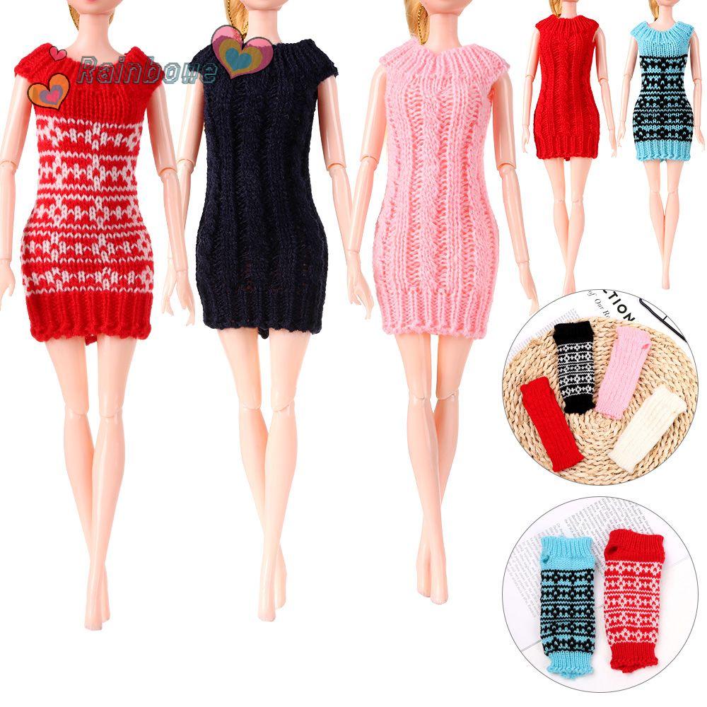 Áo Thun Trễ Vai Họa Tiết Cầu Vồng Xinh Xắn Cho Búp Bê