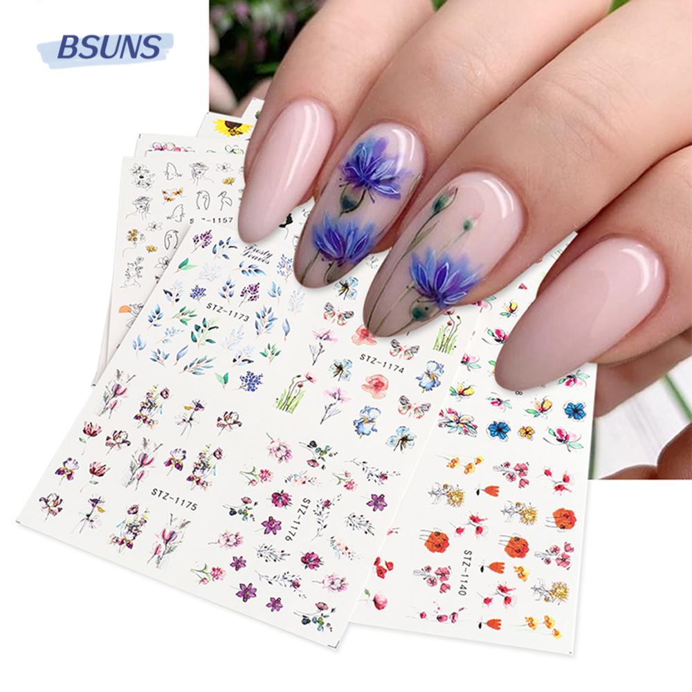 Set 6 Miếng Dán Trang Trí Móng Tay In Họa Tiết Mùa Hè