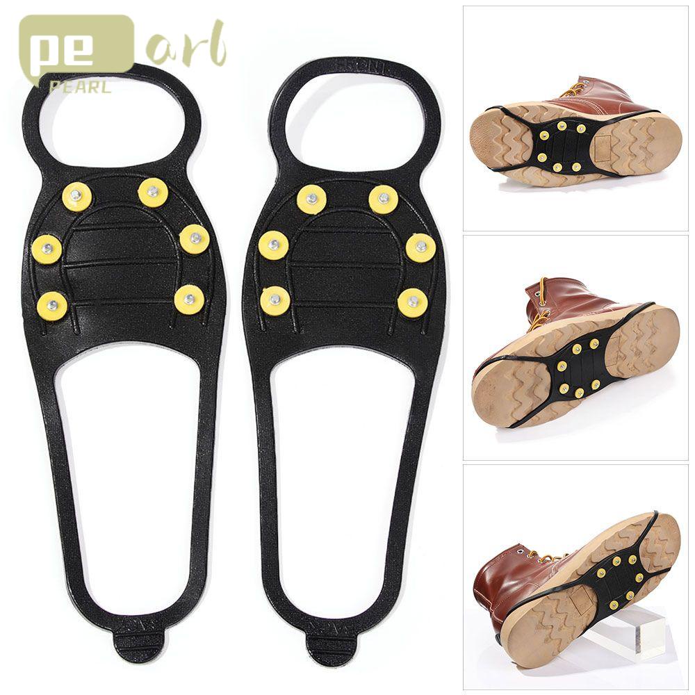 .1 Cặp Đế Lót Giày 5 / 6 Răng Chống Trượt Tiện Dụng Khi Leo Núi Mùa Đông