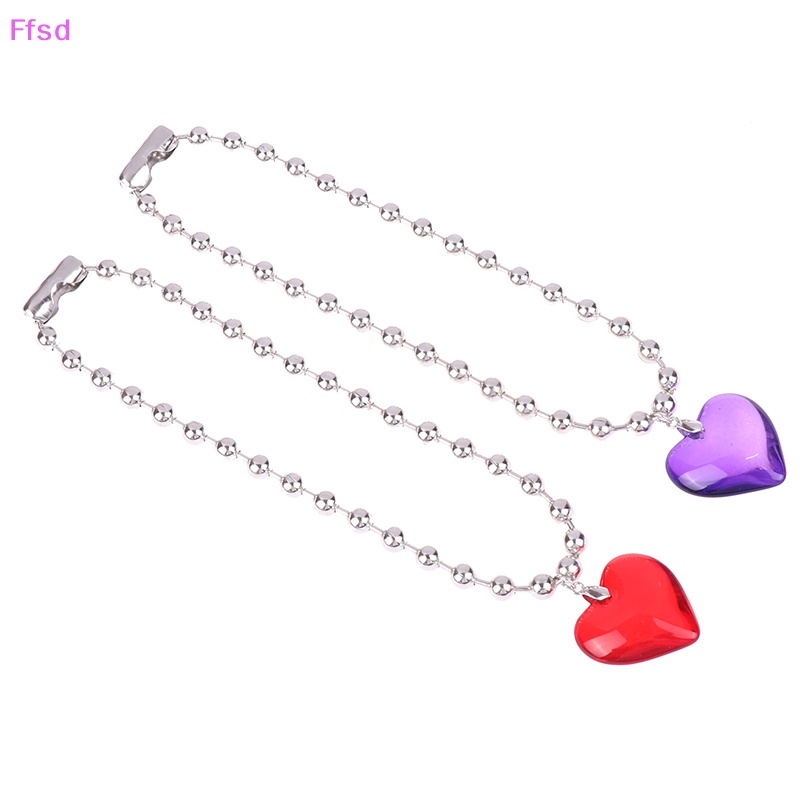 {Ffsd} Dây Chuyền Mặt Kính Hình Trái Tim Nhiều Màu Sắc Tối Giản Phong Cách Hip Hop