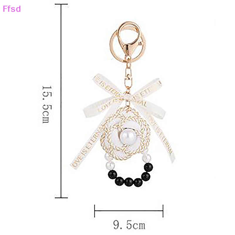 1 Móc Khóa Hình Hoa Trà Đính Ngọc Trai Tinh Tế Thời Trang {Ffsd} * Hàng Bán Chạy