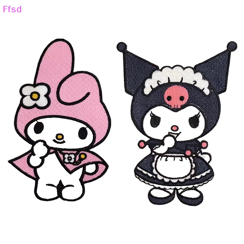 {Ffsd} Miếng Vá Quần Áo Jean Thêu Họa Tiết Hoạt Hình Kuromi Hòa Tan Trong Nước DIY * Bán Chạy