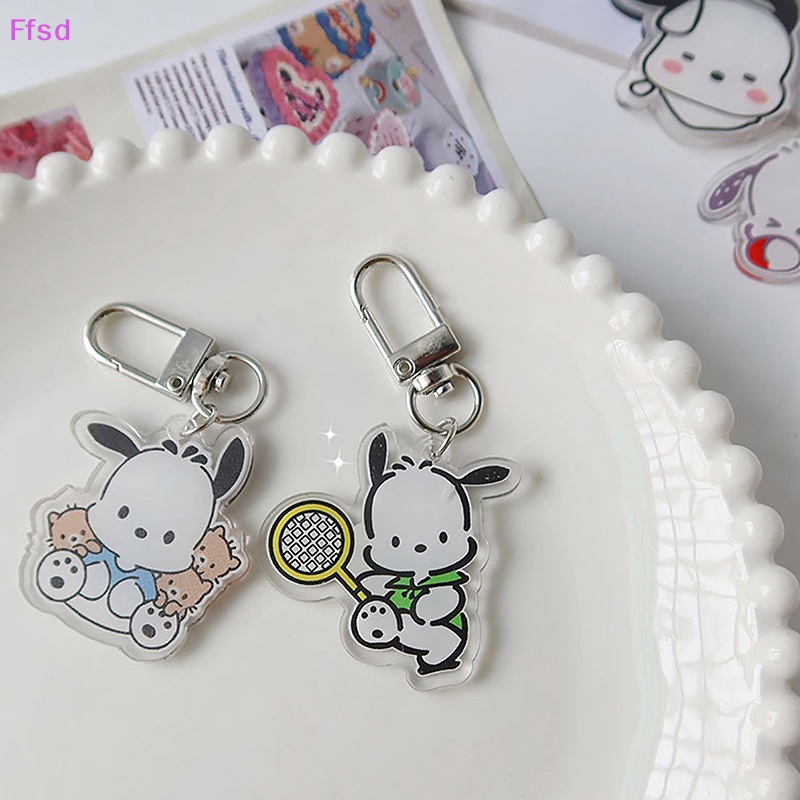 {Ffsd} Set 2 Móc Khóa Acrylic Hai Lớp Hình Cún Dễ Thương Trang Trí Cho Cặp Đôi * Bán Chạy