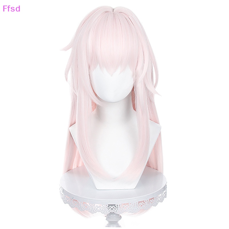 Tóc Giả Thẳng Dài 75cm Màu Hồng Dùng Hóa Trang Nhân Vật Honkai Star Rail Clara